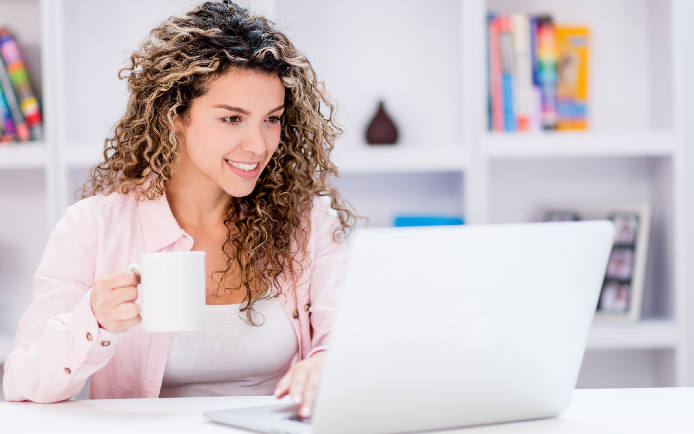 woman on computer