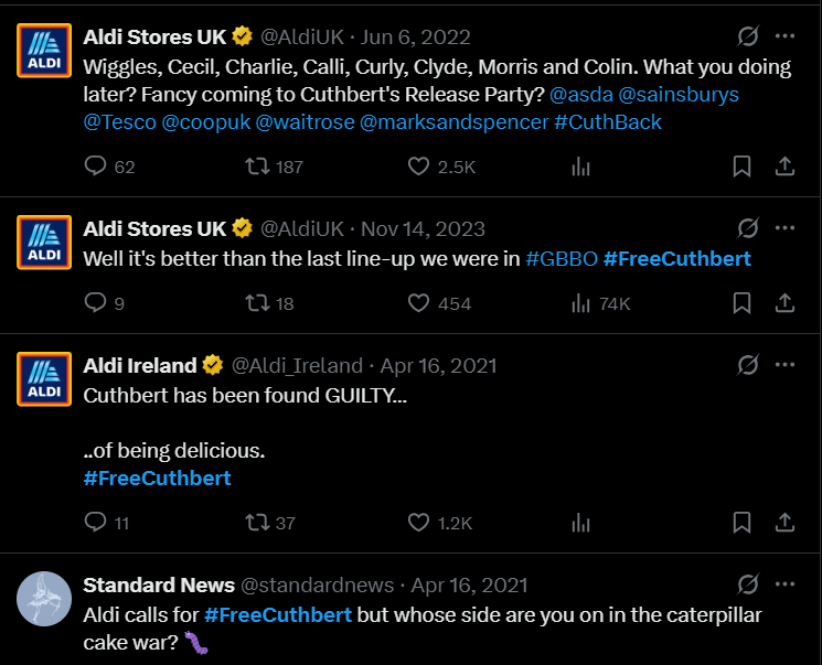 Aldi twitter feed