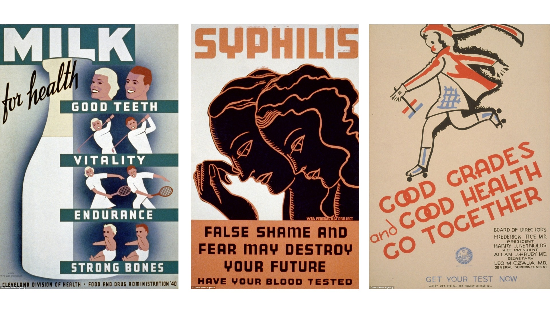 vintage public health posters released from the Library of Congress