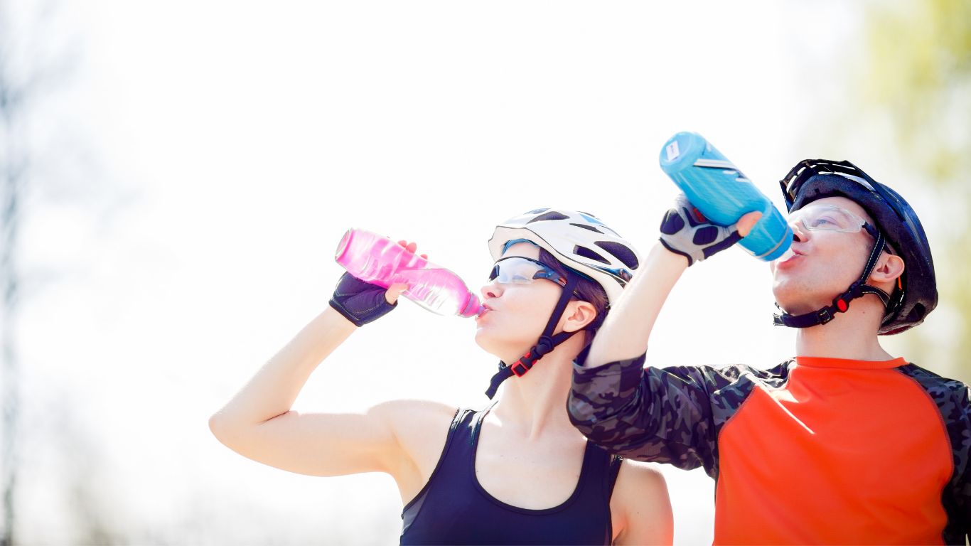 Athletes drinking functional drinks